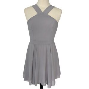 LULUS: Gray Skater Dress